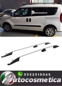 per FIAT DOBLO 2010+ CORTO PORTAPACCHI ROTAIE BARRE LATERALI BARRE TETTO ARGENTO - Imagen 1 de 5