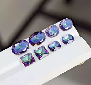 Any 8 Pcs Mix Shape Natural Alexandrite Color Changing Loose Certified Gemstone - Picture 1 of 10