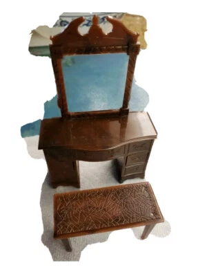 老式RENWAL娃娃屋棕色香蕉和边框 — 第 1/4 张图片