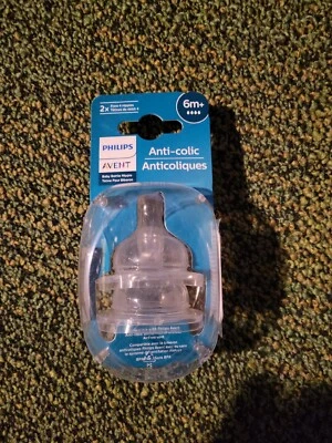 Pezón biberón anticólicos Philips Avent Flow 4 6M+, uno paquete de 2 Foto 1 de 4