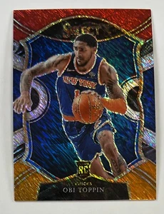 2020-21 Panini Select #68 Obi Toppin Premier Red White Orange Shimmer MAR5 - Picture 1 of 2