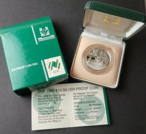 1988 Australien Proof $ 10 Bootsmünze - Bild 1 von 3