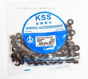 KSS Flexible PVC Open Grommet GMQ-0705 φ10.2x4.4mm * Wire Size= 5mm RoHS Taiwan - Picture 1 of 5