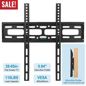 Tilt TV Wall Mount Bracket For 26 42 46 50 52 55 57 60 65 LCD/Plasma Flat TV - Picture 1 of 14