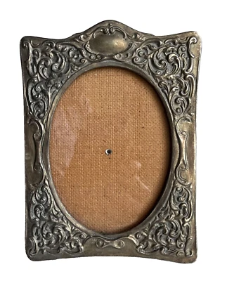 Marco de fotos Art Deco eduardiano vintage pesado en relieve Foto 1 de 4