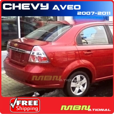 07-11 Chevrolet Aveo 4DR седан задний багажник задняя кромка спойлер грунтовка неокрашенный ABS - Изображение 1 из 2