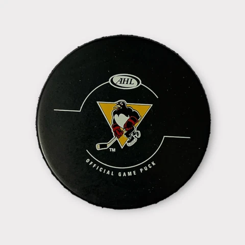 Pro Stock Game Issued AHL Wilkes-Barre/Scranton Penguins Official Hockey Puck Cover