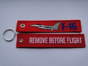 Schlüsselanhänger/Key-ring  REMOVE BEFORE FLIGHT  F-16  ca 13x2,5, cm - Bild 1 von 1