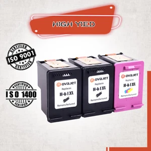 3 pezzi 61 61XL cartuccia inchiostro colore nero per HP Envy 4500 4501 4505 4506 4507 5530 - Foto 1 di 5
