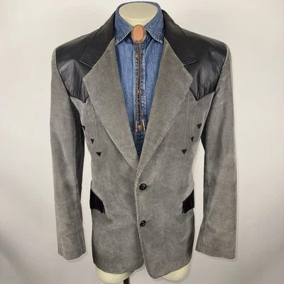 Pioneer Wear Jacket Western Blazer Cowboy Sport Coat Vtg 70s Corduroy Mens 48 - Image 1 of 4