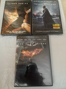 The Dark Knight Trilogy Batman Begins The Dark Knight The Dark Knight Rises DVD - Picture 1 of 4