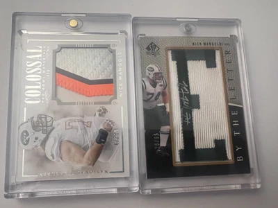 Nick Mangold Auto Patch Lot Autograph Jets By the Letter Colossal 26/65 SP - Image 1 of 3