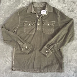 American Eagle Super Soft Long Sleeve Polo W/ Chest Pockets Green X-Small - Picture 1 of 7