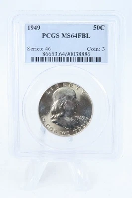1949-P PCGS MS64FBL Franklin Half Dollar Full Bell Lines 50C - Image 1 of 2