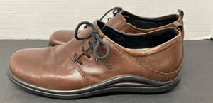 ECCO Light Shock Point Womens Street Side Tie Oxford Shoes Brown EUR 40 US 9 - Picture 1 of 10