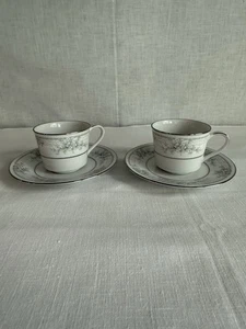 Legendary By Noritake Sweet Leilani #3482 Small Tea Cups And Saucers Set Of 2 - Picture 1 of 6