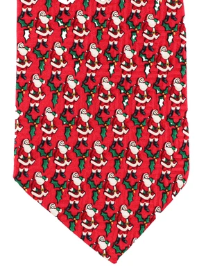 Corbata de moda vintage 100 % seda Santa Acebo Navidad 58 x 4 Foto 1 de 3