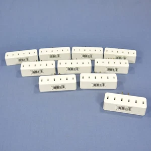 10 Leviton weiß polarisiert Plug-in Dreifach Hahn Steckdose Adapter 1-15R 15A 65-W - Bild 1 von 7
