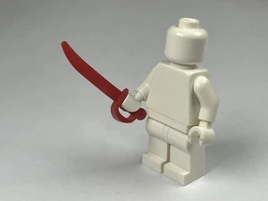 Lego Minifigure Arma ~ 2530 ~ Spada Rossa ~ Colore inedito ~ Molto Raro - Foto 1 di 8