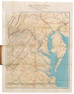 1862 Bache / Coast Survey 'Map of Eastern Virginia' U.S. Civil War - Picture 1 of 4