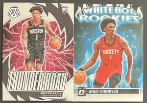 (2) 2023-24 Panini Donruss Optic White Hot Rookies Amen Thompson +  Mosaic RC - Picture 1 of 2