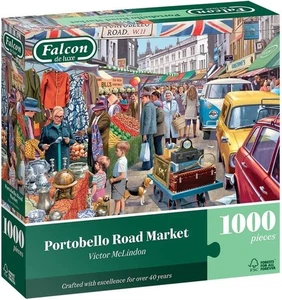 NEW Falcon Jigsaw Puzzle 1000 Pieces 12+ 1110500142 Portobello Road Market - Imagen 1 de 2