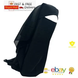 Niqab Hijab Plain Ladies Single Layer Soft Niqab, Burqa veil, Face cover,Hijab - Picture 1 of 5