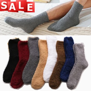 Cosy Bed Socks Mens Winter Fluffy Home Sock Thick Indoor Winter Warm Soft Long - Picture 1 of 20
