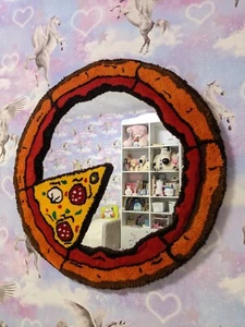 Pizzaspiegel, einzigartiger Softrahmenspiegel, lustiger Spiegel, Spiegel für Kind, Kinderzimmer - Bild 1 von 10