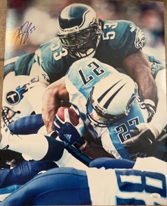 Eagles HUGH DOUGLAS signed 16x20 JSA COA - Picture 1 of 4