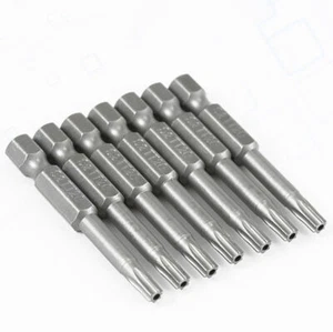 Long Reach Torx Star Hex Security Bit Set Tamper Proof Screwdriver Bits T6 - T40 - Picture 1 of 7
