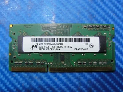 MacBook A1278 Laptop Micron 2GB Memory PC3-12800S-11-11-B2 MT8JTF25664HZ-1G6M1 - Image 1 of 2
