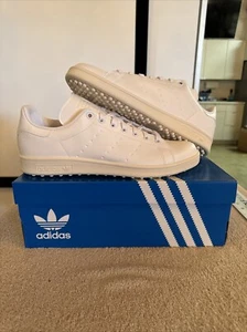Scarpe da golf Adidas Stan Smith senza punte bianco/bianco sporco uomo 11,5 nuove con scatola - Foto 1 di 9