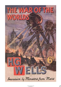 DER KRIEG DER WELT Neues POSTER des klassischen SF-Bucheinbandes (Format A1) - Bild 1 von 1