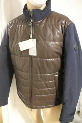 Bogner Hombre Parte Chaqueta de Cuero Philo L2 Braun Azul Talla 48 M Nuevo - Imagen 1 de 4