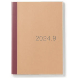 【MUJI】2024 August Start Sunday Monthly Planner B6 Japan  Premium Paper 182×128mm - Picture 1 of 8
