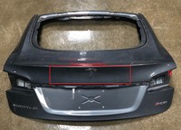 Tesla Model S 85, Rear Trunk Lid Bonnet Cover, Pushed In Dent, P/N 1002633-00-E