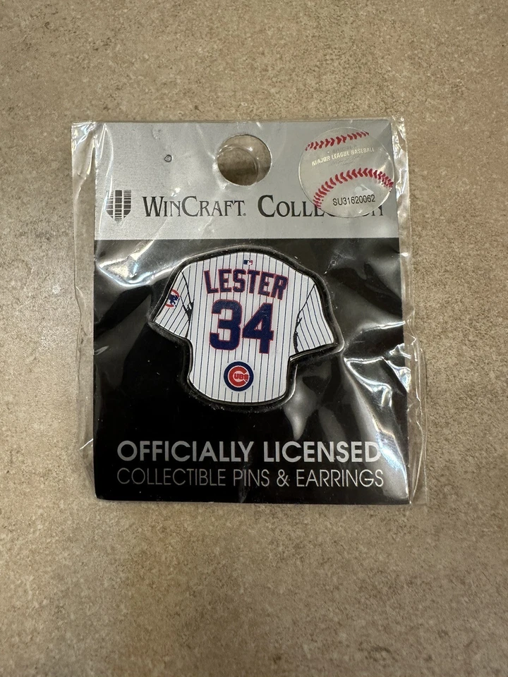 Chicago Cubs Jon Lester jersey #34 lapel pin - Image 1 of 2
