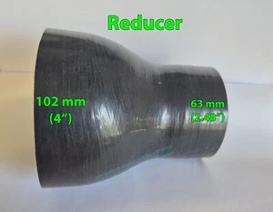 102 mm 4” auf 63 mm 2,48” Silikon gerader Schlauch Reduzierrohr schwarz 4 Zoll 2,48 Zoll - Bild 1 von 2