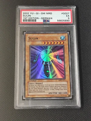 2002 Yu-Gi-Oh Metal Raiders 1st Edition- Suijin - German MRD-G027 - Graded PSA 5 - Image 1 of 4