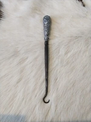 Antique Victorian sterling silver button hook Birmingh 1899 Criford &Norris Ltd - Image 1 of 4
