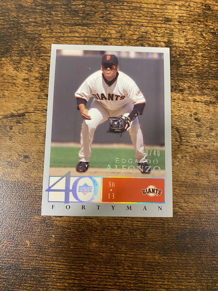 2003 Upper Deck 40-Man Rainbow Indians Baseball Card #563 Edgardo Alfonzo /40 - Image 1 of 1