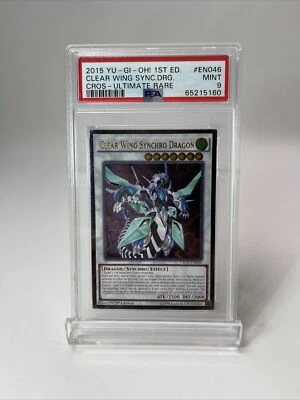 2015 Yu-gi-oh! 1st ED- Clear Wing Sync Dragon- Ultimate Rare- PSA Mint 9 - Image 1 of 2
