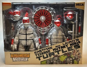 NECA Teenage Mutant Ninja Turtles THE FIRST TURTLES Black & White Action Figures - Picture 1 of 6