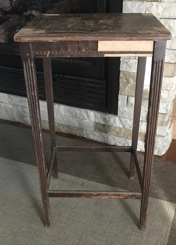 lamp table Distress Solid Wood Legs Cover