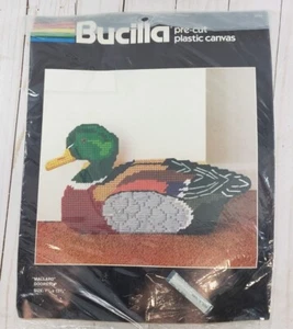 VINTAGE Bucilla Plastic Canvas Kit Mallard Doorstop Pre Cut #5844 NIP - Picture 1 of 4