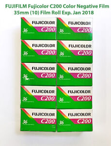 FUJIFILM Fujicolor C200 Color Negative Film 35mm (10) Film Roll Exp. Jan 2018