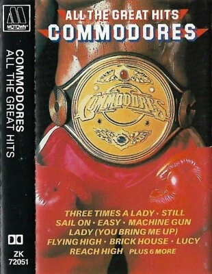 COMMODORES ALL THE GREAT HITS CASSETTE MOTOWN 16 TRACKS Disco Soul Funk - Image 1 of 4