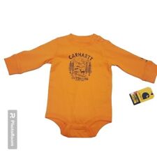 • Cathartt 6 months  baby one peice crew neck long sleeve orange new
