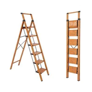6-Step Aluminum Folding Step Stool Ladder 330 lbs. Load Capacity Type IA Duty Ra - Picture 1 of 7